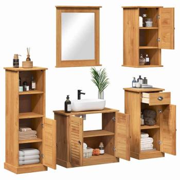 Badezimmermöbel-Set VIGO 5 stk. Honigbraun 37 x 34 x 110 cm