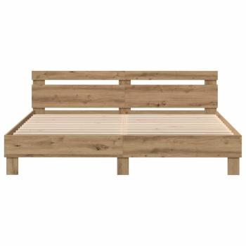 Bettrahmen Artisan-Eiche 180 x 200 cm Holzwerkstoff