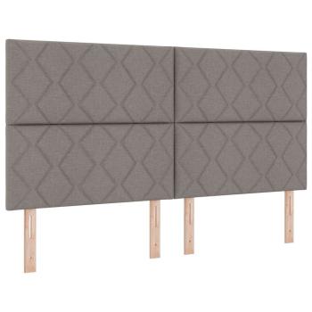 Kopfteil Taupe Stoff