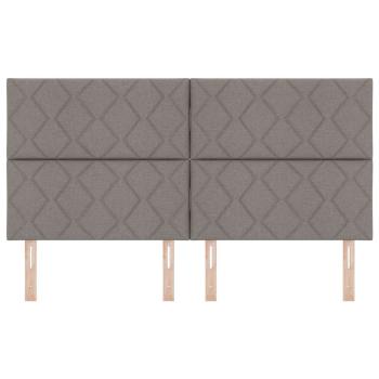 Kopfteil Taupe Stoff