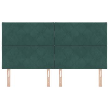 Kopfteil Dunkelgrün 180 cm Samt