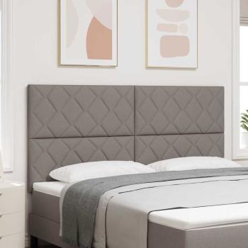 ARDEBO.de - LED Kopfteil Taupe Stoff
