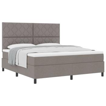 Boxspringbett mit Kopfteil Taupe 180 x 200 cm Stoff