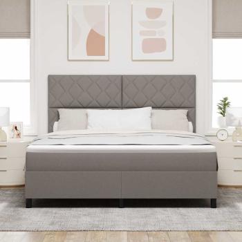 Boxspringbett mit Kopfteil Taupe 180 x 200 cm Stoff