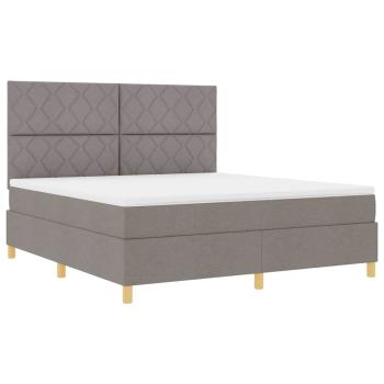 Boxspringbett mit Kopfteil Taupe 180 x 200 cm Stoff