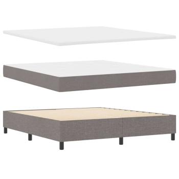 Boxspringbett mit Kopfteil Taupe 180 x 200 cm Stoff