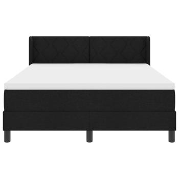 Boxspringbett mit Kopfteil Schwarz 200 x 160 cm Stoff