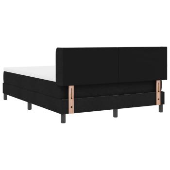 Boxspringbett mit Kopfteil Schwarz 200 x 160 cm Stoff