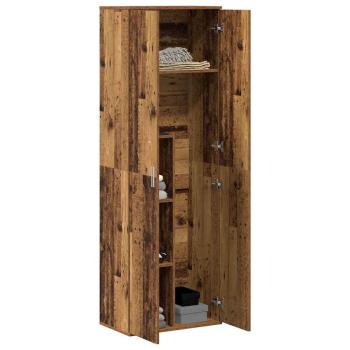 Highboard 60 x 35 x 180 cm Holzwerkstoff Altholz