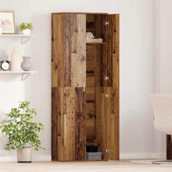Highboard 60 x 35 x 180 cm Holzwerkstoff Altholz