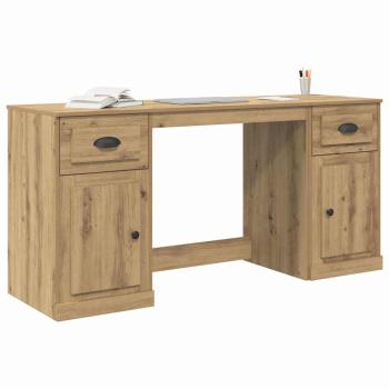 Schreibtisch mit Schrank Artisan-Eiche Holzwerkstoff