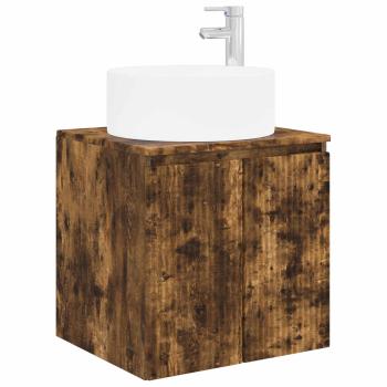 Badezimmerschrank-Set 5 stk. Geräucherte Eiche Holzwerkstoff