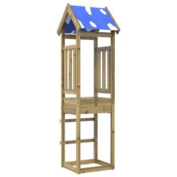 ARDEBO.de - Spielturm Braun Massives impr?gniertes Holz