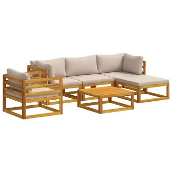ARDEBO.de - Sofa-Set 6 stk. Natur Massivholz Akazie