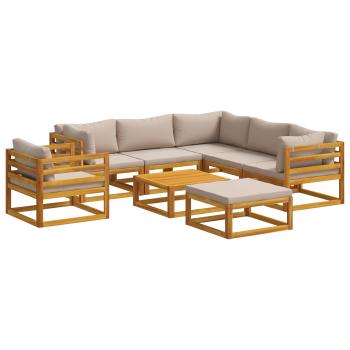 ARDEBO.de - Sofa-Set 8 stk. Natur Massivholz Akazie