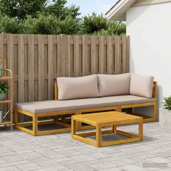 ARDEBO.de - Sofa-Set 4 stk. Natur Massivholz Akazie