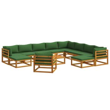 Sofa-Set 12 stk. Natur Massivholz Akazie
