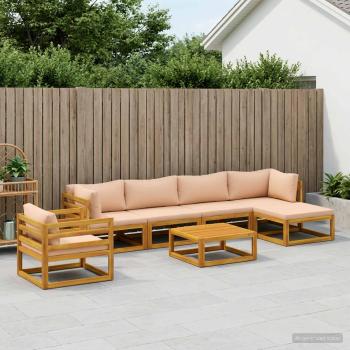 ARDEBO.de - Sofa-Set 7 stk. Natur Massivholz Akazie