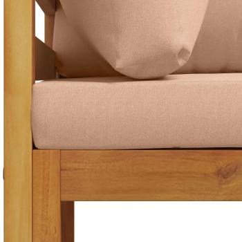 Sofa-Set 3 stk. Natur Massivholz Akazie