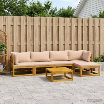 ARDEBO.de - Sofa-Set 6 stk. Natur Massivholz Akazie