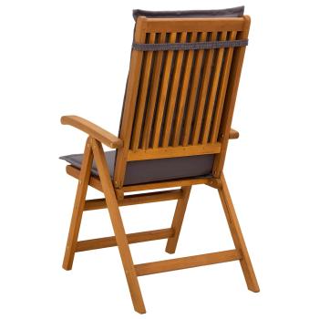 Liegest?hle f?r den Garten 8 stk. Natur Massivholz Akazie