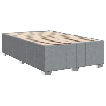 Boxspringbett mit Matratze Hellgrau 120 x 190 cm Stoff