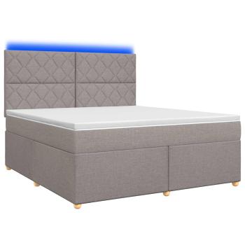 Boxspringbett mit Matratze Taupe 180 x 200 cm Stoff