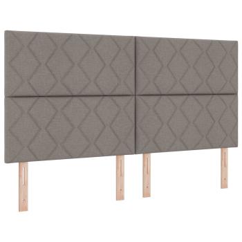 Ottoman-Bett mit Matratze und LED Taupe 180 x 200 cm Stoff
