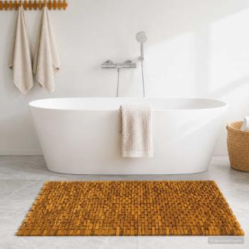 ARDEBO.de - Badematten Natur 105 x 160 cm Massivholz Akazie