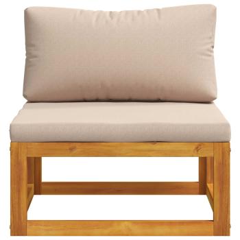 Sofa-Mittelteil mit Kissen 100 % Polyester Solid-Acacia Natur