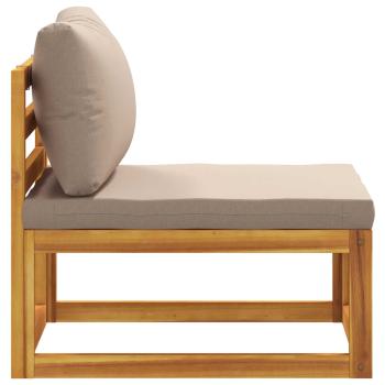 Sofa-Mittelteil mit Kissen 100 % Polyester Solid-Acacia Natur