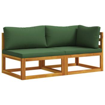 ARDEBO.de - Modulares Sofa-Set mit Kissen 2 stk. 2-Sitzer Massivholz Akazie