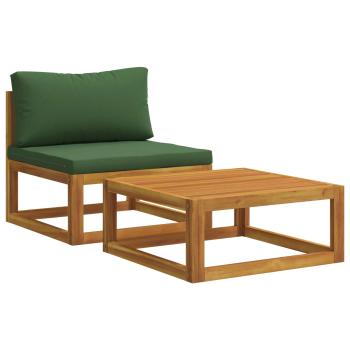 ARDEBO.de - Modulares Sofa-Set mit Kissen 2 stk. Massivholz Akazie Natur