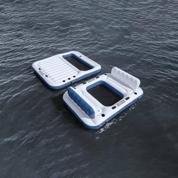 ARDEBO.de - Bestway Hydro-Force Schwimmende Insel 2 stk. PVC Weiß und Blau