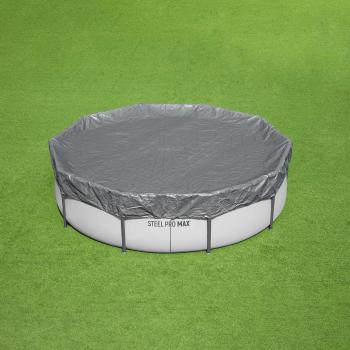 ARDEBO.de - Bestway Poolabdeckung Ø3,05 m Rund Polyester Grau