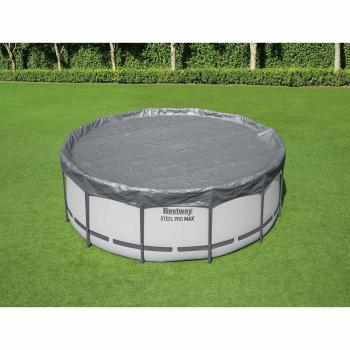 ARDEBO.de - Bestway Poolabdeckung Ø3,66 m Rund Polyester Grau