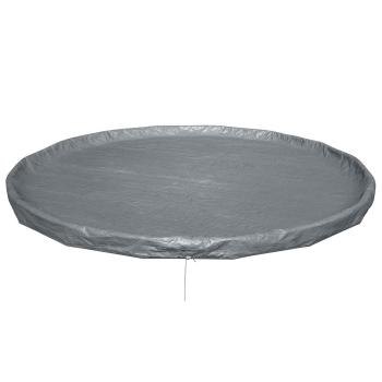 Bestway Poolabdeckung Ø4,88 m Rund Polyester Grau