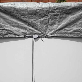 Bestway Poolabdeckung Ø4,88 m Rund Polyester Grau