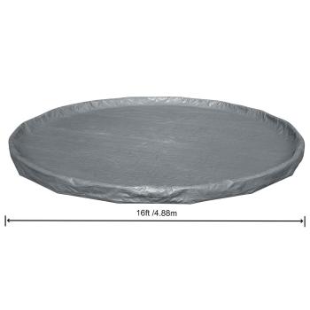 Bestway Poolabdeckung Ø4,88 m Rund Polyester Grau