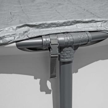Bestway Poolabdeckung Ø5,49 m Rund Polyester Grau