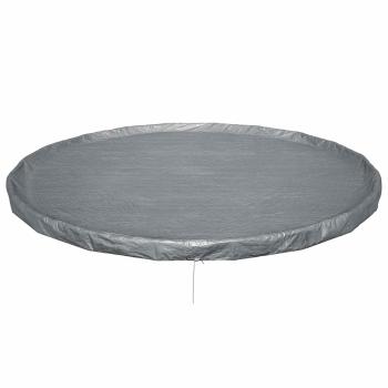 Bestway Poolabdeckung Ø6,1 m Rund Polyester Grau