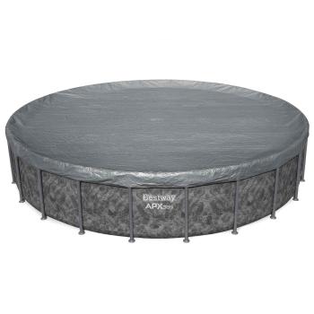 ARDEBO.de - Bestway Poolabdeckung Ø6,71 m Rund Polyester Grau