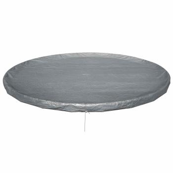 Bestway Poolabdeckung Ø6,71 m Rund Polyester Grau