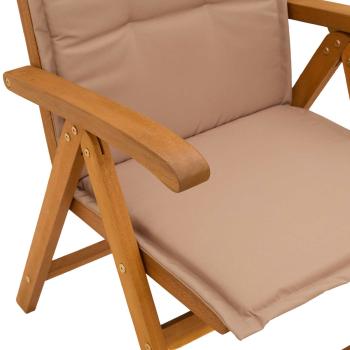 Klappbare Gartenstühle 2 stk. Natur Massivholz Akazie hochlehner