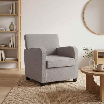 ARDEBO.de - Sessel Hellgrau Lammfell-Imitat