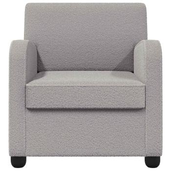 Sessel Hellgrau Lammfell-Imitat