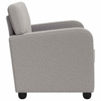Sessel Hellgrau Lammfell-Imitat