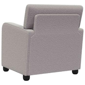 Sessel Hellgrau Lammfell-Imitat
