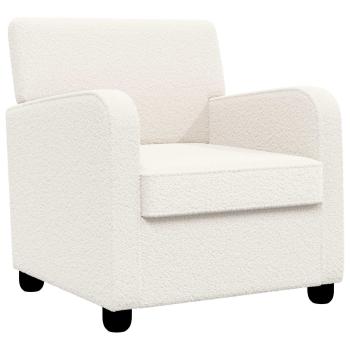 Sessel Creme Lammfell-Imitat