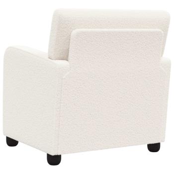 Sessel Creme Lammfell-Imitat